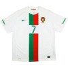 Jalkapallo Fanipaita Portugali Ronaldo 7 2010 Vieraspelipaita Retro