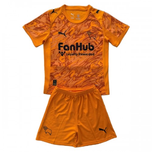 Jalkapallo Fanipaita Maalivahti Derby County 2025-26 Oranssi - Lapset Jalkapallo Fanipaita Maalivahti Derby County 2025-26 Oranssi - Lapset