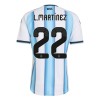 Jalkapallo Fanipaita Argentiina Lautaro Martinez 22 Kotipelipaita Mm-Kisat 2026