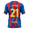 Jalkapallo Fanipaita FC Barcelona Frenkie de Jong 21 Neljäspeliasusetti 2025-26 - Lapset