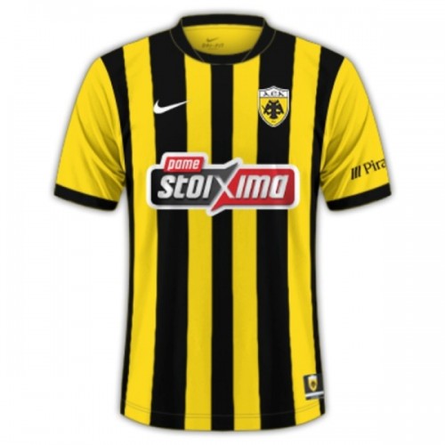 Jalkapallo Fanipaita AEK Athens Kotipelipaita 2025-26 Jalkapallo Fanipaita AEK Athens Kotipelipaita 2025-26