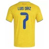 Jalkapallo Fanipaita Kolumbia Luis Diaz 7 Kotipelipaita Mm-Kisat 2026 Jalkapallo Fanipaita Kolumbia Luis Diaz 7 Kotipelipaita Mm-Kisat 2026