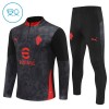 AC Milan Harjoittelupusero puvut 2025-26 1/4-Zip Musta - Lapset AC Milan Harjoittelupusero puvut 2025-26 1/4-Zip Musta - Lapset