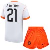 Jalkapallo Fanipaita Alankomaat Frenkie de Jong 21 Vieraspeliasusetti Mm-Kisat 2026 - Lapset