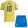 Jalkapallo Fanipaita Brasilia Pele 10 Kotipeliasusetti Mm-Kisat 2026 - Lapset
