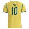 Jalkapallo Fanipaita Brasilia Pele 10 Kotipeliasusetti Mm-Kisat 2026 - Lapset