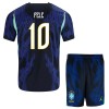 Jalkapallo Fanipaita Brasilia Pele 10 Vieraspeliasusetti Mm-Kisat 2026 - Lapset