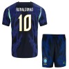 Jalkapallo Fanipaita Brasilia Ronaldinho 10 Vieraspeliasusetti Mm-Kisat 2026 - Lapset