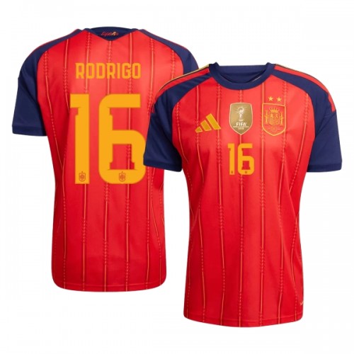Jalkapallo Fanipaita Espanja 2 Stars Rodrigo 16 Kotipelipaita Mm-Kisat 2026 Jalkapallo Fanipaita Espanja 2 Stars Rodrigo 16 Kotipelipaita Mm-Kisat 2026