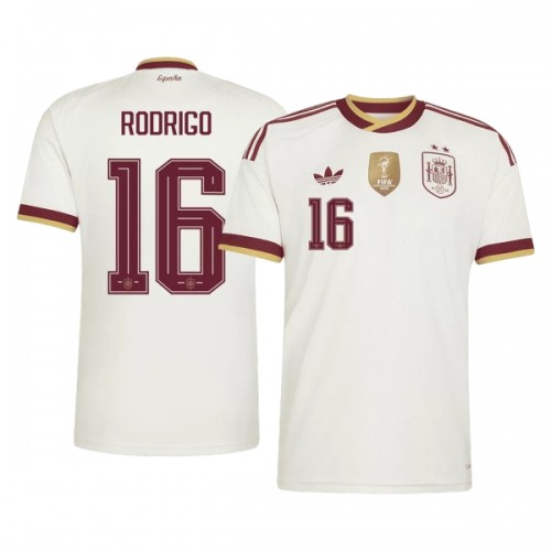 Jalkapallo Fanipaita Espanja 2 Stars Rodrigo 16 Vieraspelipaita Mm-Kisat 2026 Jalkapallo Fanipaita Espanja 2 Stars Rodrigo 16 Vieraspelipaita Mm-Kisat 2026