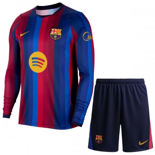 Jalkapallo Fanipaita FC Barcelona Kotipeliasusetti 2026-27 Pitkähihainen - Lapset Jalkapallo Fanipaita FC Barcelona Kotipeliasusetti 2026-27 Pitkähihainen - Lapset