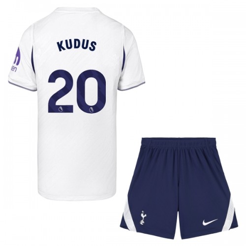 Jalkapallo Fanipaita Tottenham Hotspur Kudus 20 Kotipeliasusetti 2026-27 - Lapset Jalkapallo Fanipaita Tottenham Hotspur Kudus 20 Kotipeliasusetti 2026-27 - Lapset
