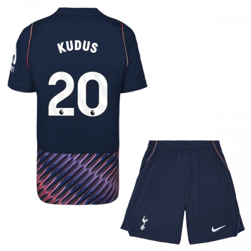 Jalkapallo Fanipaita Tottenham Hotspur Kudus 20 Vieraspeliasusetti 2026-27 - Lapset Jalkapallo Fanipaita Tottenham Hotspur Kudus 20 Vieraspeliasusetti 2026-27 - Lapset