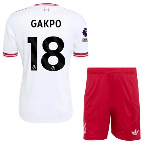 Jalkapallo Fanipaita Liverpool Gakpo 18 Vieraspeliasusetti 2026-27 - Lapset Jalkapallo Fanipaita Liverpool Gakpo 18 Vieraspeliasusetti 2026-27 - Lapset