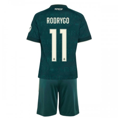 Jalkapallo Fanipaita Real Madrid Rodrygo 11 Vieraspeliasusetti 2026-27 - Lapset Jalkapallo Fanipaita Real Madrid Rodrygo 11 Vieraspeliasusetti 2026-27 - Lapset