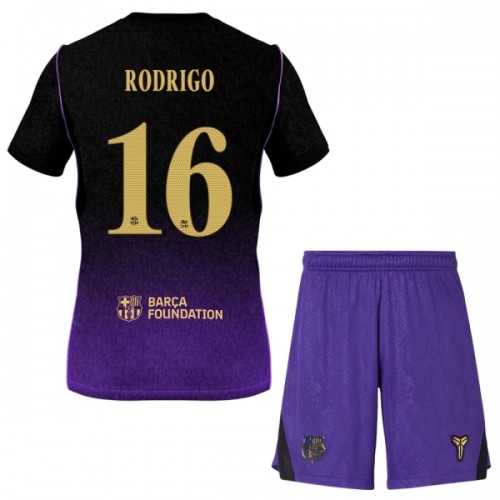 Jalkapallo Fanipaita FC Barcelona Rodrigo 16 Vieraspeliasusetti 2026-27 - Lapset Jalkapallo Fanipaita FC Barcelona Rodrigo 16 Vieraspeliasusetti 2026-27 - Lapset