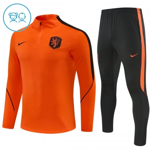 Alankomaat Harjoittelupusero puvut 2026-27 1/4-Zip Oranssi - Lapset Alankomaat Harjoittelupusero puvut 2026-27 1/4-Zip Oranssi - Lapset