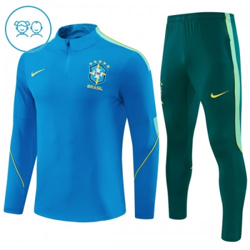 Brasilia Harjoittelupusero puvut 2026-27 1/4-Zip Sininen - Lapset Brasilia Harjoittelupusero puvut 2026-27 1/4-Zip Sininen - Lapset