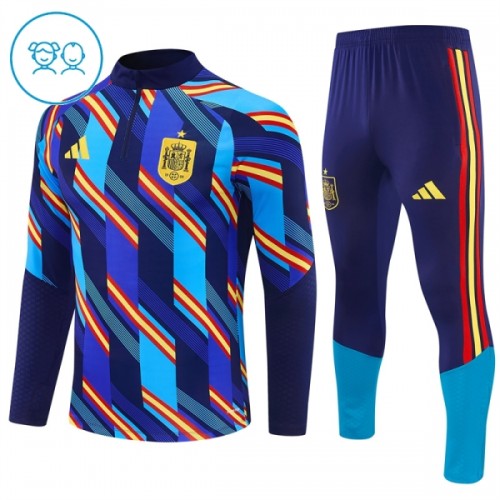 Espanja Harjoittelupusero puvut 2026-27 1/4-Zip Sininen - Lapset Espanja Harjoittelupusero puvut 2026-27 1/4-Zip Sininen - Lapset
