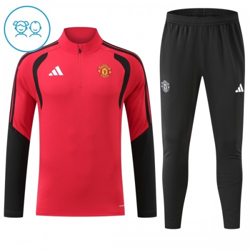 Manchester United Harjoittelupusero puvut 2026-27 1/4-Zip Punainen - Lapset Manchester United Harjoittelupusero puvut 2026-27 1/4-Zip Punainen - Lapset