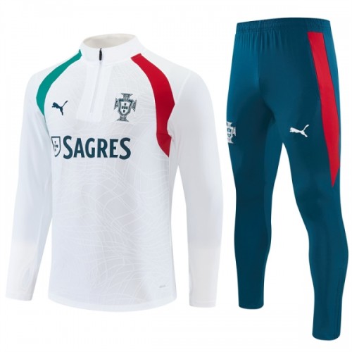 Portugali Harjoittelupusero puvut 2026-27 1/4-Zip Valkoinen Portugali Harjoittelupusero puvut 2026-27 1/4-Zip Valkoinen