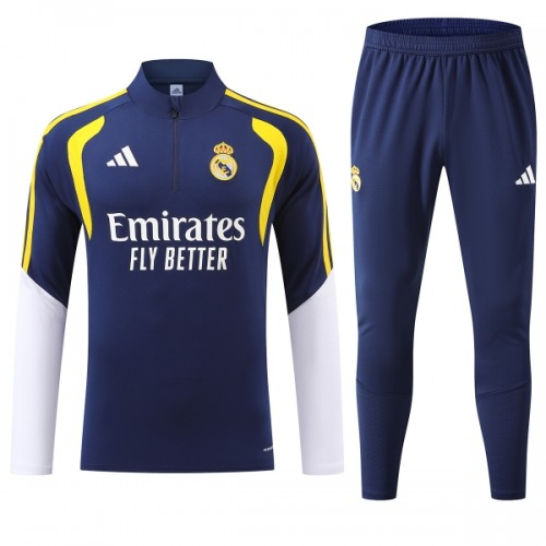 Real Madrid Harjoittelupusero puvut 2026-27 1/4-Zip Sininen Real Madrid Harjoittelupusero puvut 2026-27 1/4-Zip Sininen