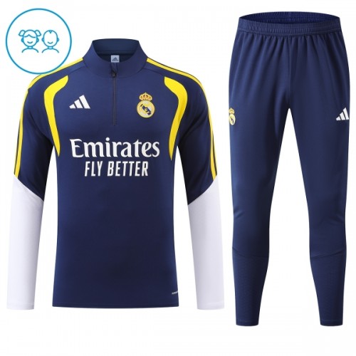 Real Madrid Harjoittelupusero puvut 2026-27 1/4-Zip Sininen - Lapset Real Madrid Harjoittelupusero puvut 2026-27 1/4-Zip Sininen - Lapset
