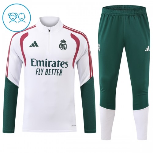 Real Madrid Harjoittelupusero puvut 2026-27 1/4-Zip Valkoinen - Lapset Real Madrid Harjoittelupusero puvut 2026-27 1/4-Zip Valkoinen - Lapset