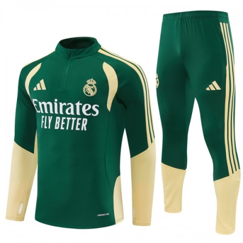 Real Madrid Harjoittelupusero puvut 2026-27 1/4-Zip Vihreä Real Madrid Harjoittelupusero puvut 2026-27 1/4-Zip Vihreä