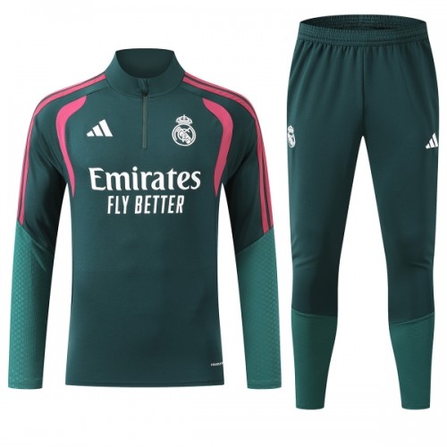 Real Madrid Harjoittelupusero puvut 2026-27 1/4-Zip Vihreä Real Madrid Harjoittelupusero puvut 2026-27 1/4-Zip Vihreä