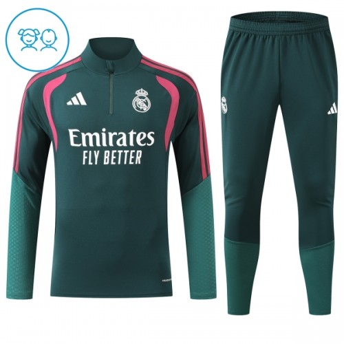 Real Madrid Harjoittelupusero puvut 2026-27 1/4-Zip Vihreä - Lapset Real Madrid Harjoittelupusero puvut 2026-27 1/4-Zip Vihreä - Lapset