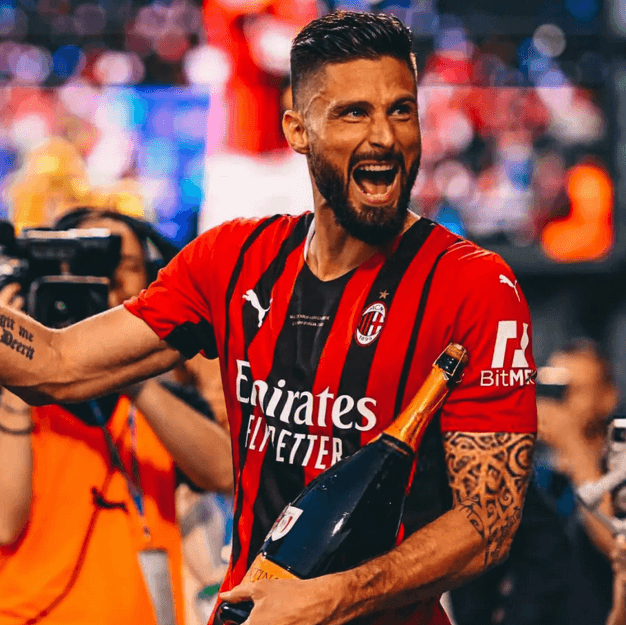 37-vuotias Olivier Giroud on AC Milanin tämän kauden paras maalintekijä